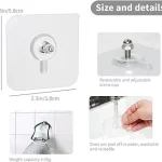 Transparent nut wall hooks(10 pcs) packet